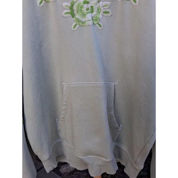 We The Free Free People Made Ombre' Floral Embroidered Hoodie XS - Picture 4 of 15
